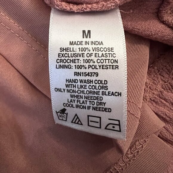 Aeropostale Womens Crocheted Lace V-Neck Fit & Flare Mini Dress Size Medium Rose - Picture 7 of 10